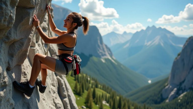 Rock Climbing Tips for Women. Image from Leonardo AI