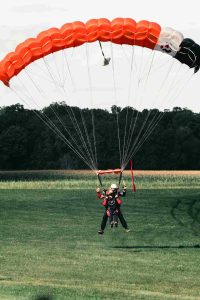 Skydiver soaring through the sky – the cost of a skydiving experience